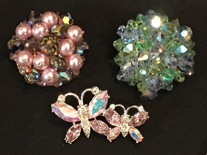 Costume jewelry - some vintage, some new - pins