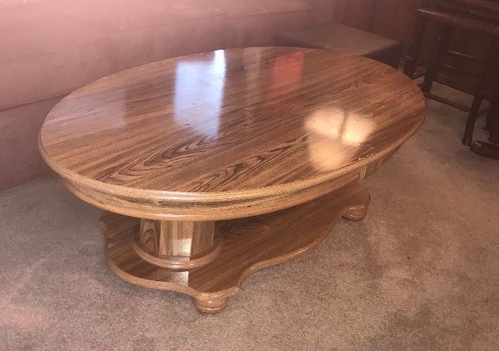 Oval Oak coffee table 