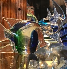 Wonderful collection of glass fish and other sea creatures 
