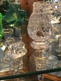  Crystal  Swan and Vase