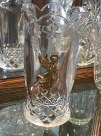  Glass vase with angel 