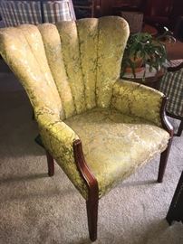Vintage upholstered side chair