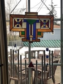 Stain glass wind chime