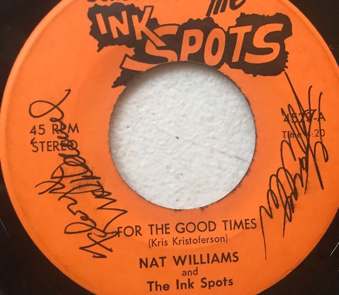 The Ink Spots 45 record - Signed