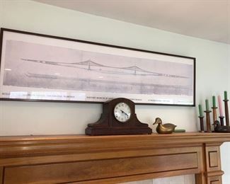Decor and print of “Building of the Brooklyn Bridge"