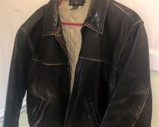 Men’s J. Crew leather jacket