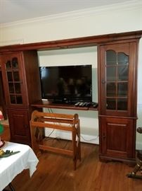 TV Entertainment Center with Glass Doors 