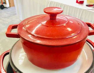 Red Cast Iron Pot 