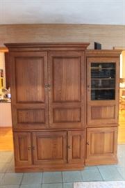 GREAT ENTERTAINMENT CABINET, two pieces