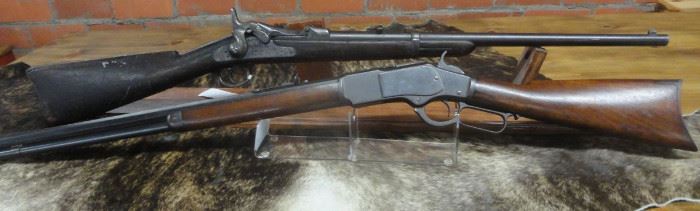 Antique Winchester and Springfield Carbine