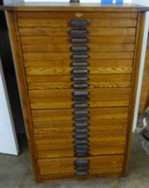 Antique Printers cabinet from Kerville Times