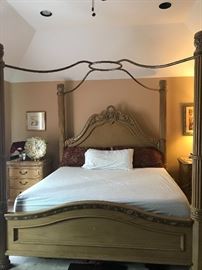 Bedroom set great look king size with night stand $350:00