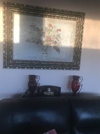 Beautiful large art with accessory and end table Art $35, Accessory $ 5 each and end table $20:00