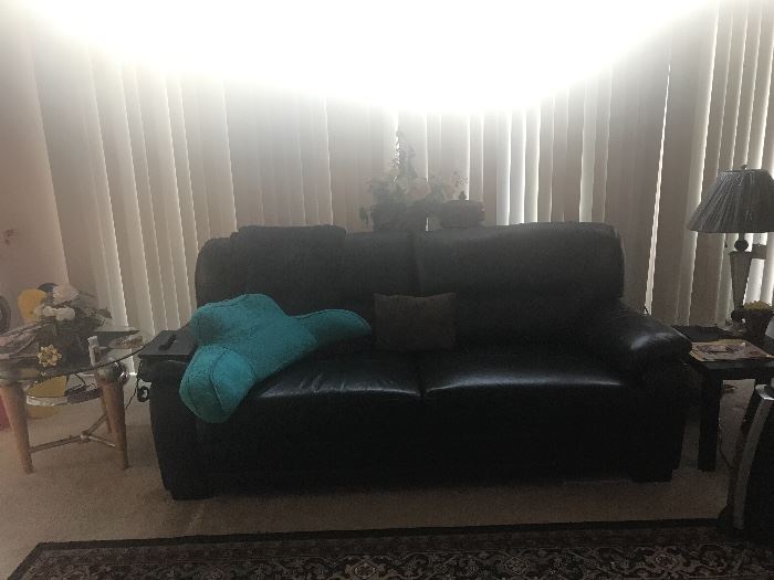 Leather love seat costco brand