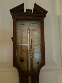 Antique English Stick Barometer 