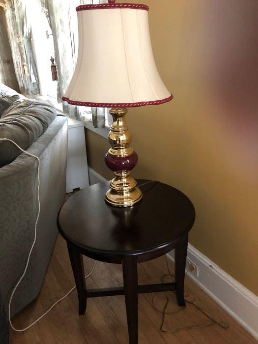 Side Table, Lamp