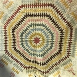 Beautiful Starburst Antique Quilt