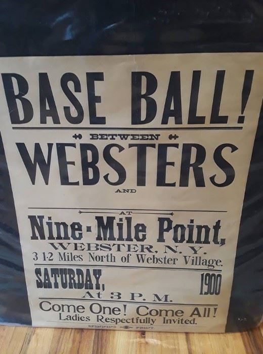 RARE 1900 Baseball Poster