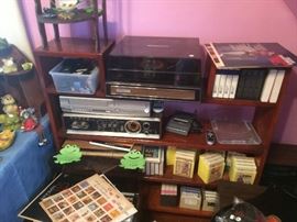 Record player, 8 track player/ radio