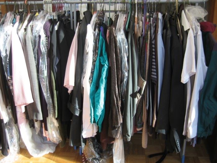 Lot's of woman clothes.