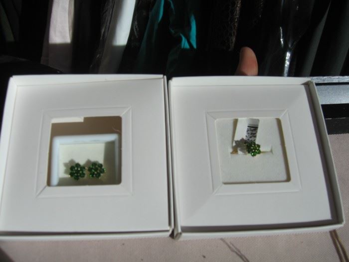 New Emerald Earrings & Ring