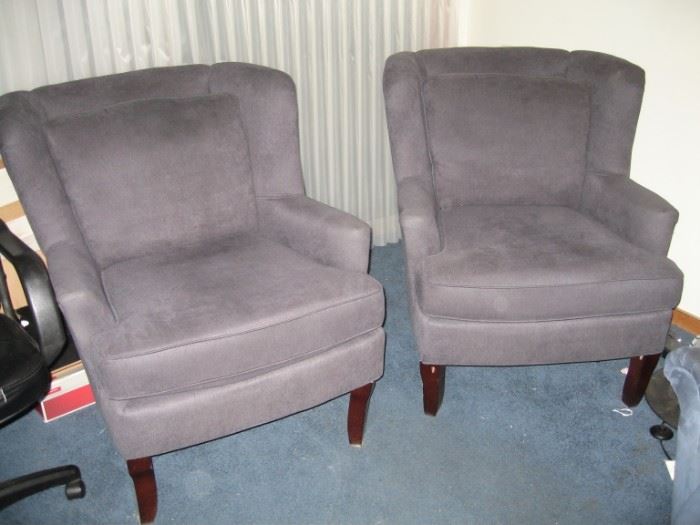 Two nice blue chairs with matching ottoman's not pictured.