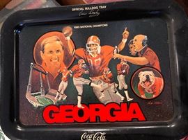vintage UGA metal beer tray