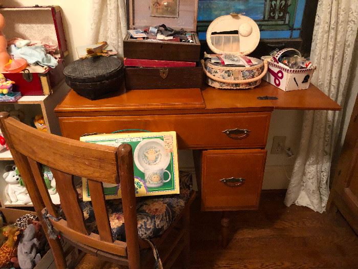 vintage sewing desk