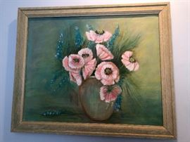 original oil paintings. Artists unknown. You will probably find the first draft of the constitution inside the frame.