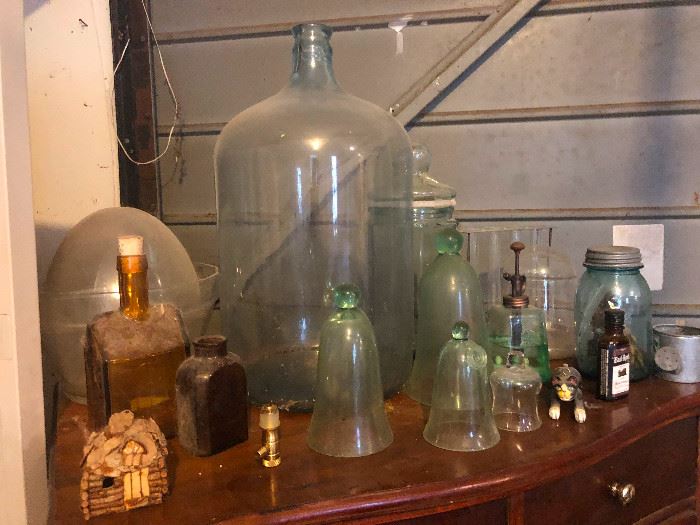 Look at all these antique bottles from Frankenstein's lab!