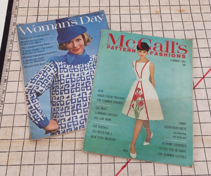 Vintage Sewing, Knitting, Crafts Magazines