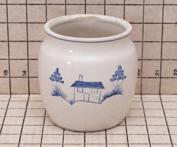 Blue and White Cachepot Vase
