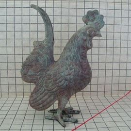 Metal Rooster Figure