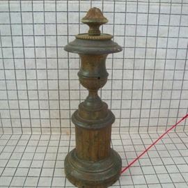 Mixed Metal Urn on Pilaster