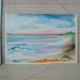 Seascape Watercolor Painting
