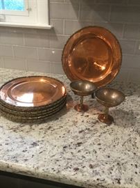 Copper Plates (chargers) and Goblets https://ctbids.com/#!/description/share/87973