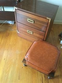 70’s Nightstand and Leather Footstool https://ctbids.com/#!/description/share/87986