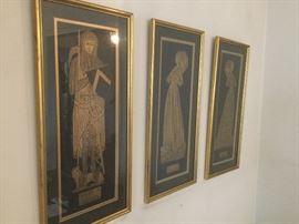 Gold English Medieval Framed Rubbings https://ctbids.com/#!/description/share/87992