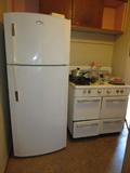 New refrigerator, old stove.