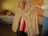 Blonde fur jacket with buttons