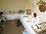 some glass and pottery and baby shoes!