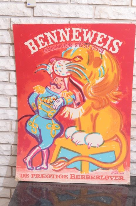 Stockmarr circus posters original $200 ea 24 in by 33 in
"clowns rivels"
" benneweis de prestige berberlover"