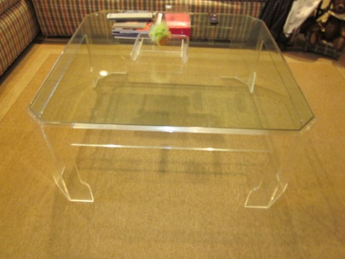 Signed Jeffrey Bigelow Lucite Tables