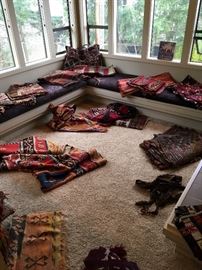 Great collection of Turkish rugs and bags