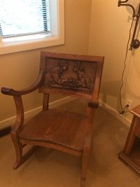 Carved rocking chair