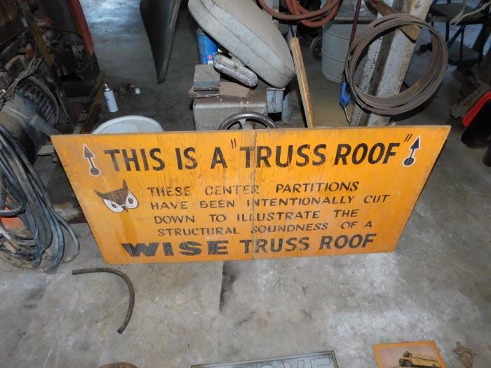 Wooden Wise Truss Roof Sign