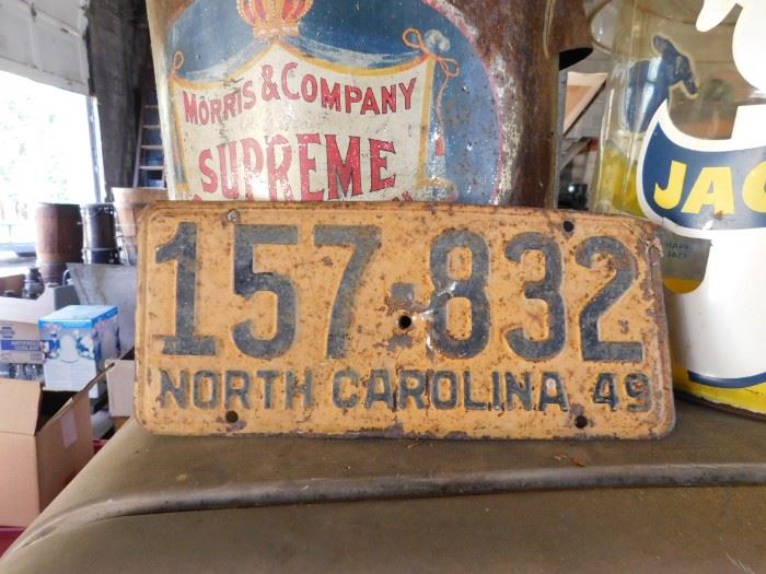1949 N.C. License Plate