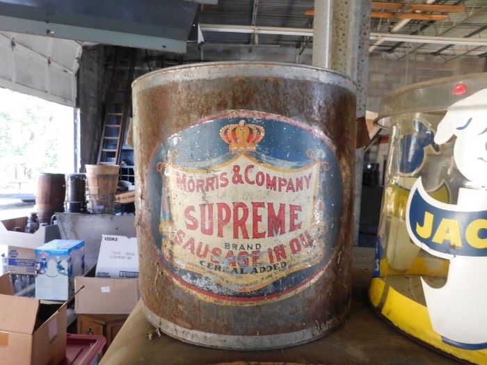 Old Morris & Company Sausage in Oil Can