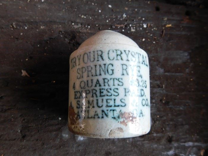 Crystal Spring Rye Mini-Jug Atlanta, Ga.(Damaged)