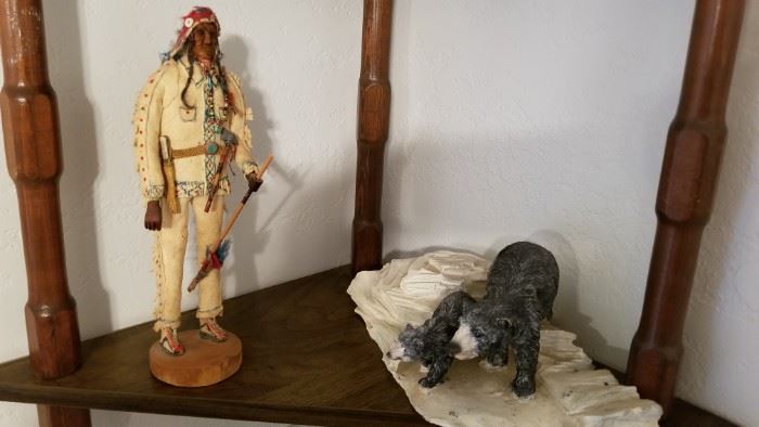 Native American figurine, bear figurine